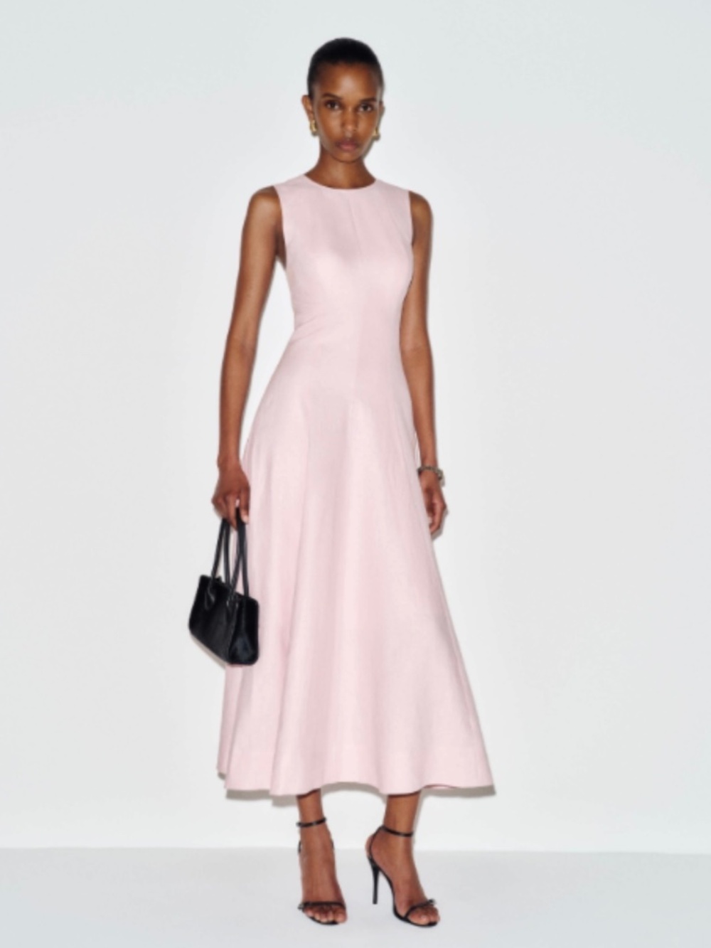 Reformation Cecilia Linen Dress Pink - Size 4